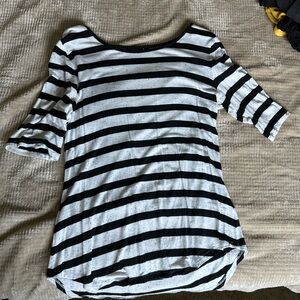 Striped Black and White Women's Top